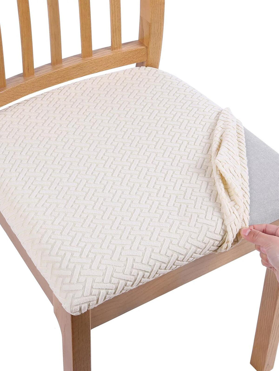 1pc Solid Color Chair Cushion Cover